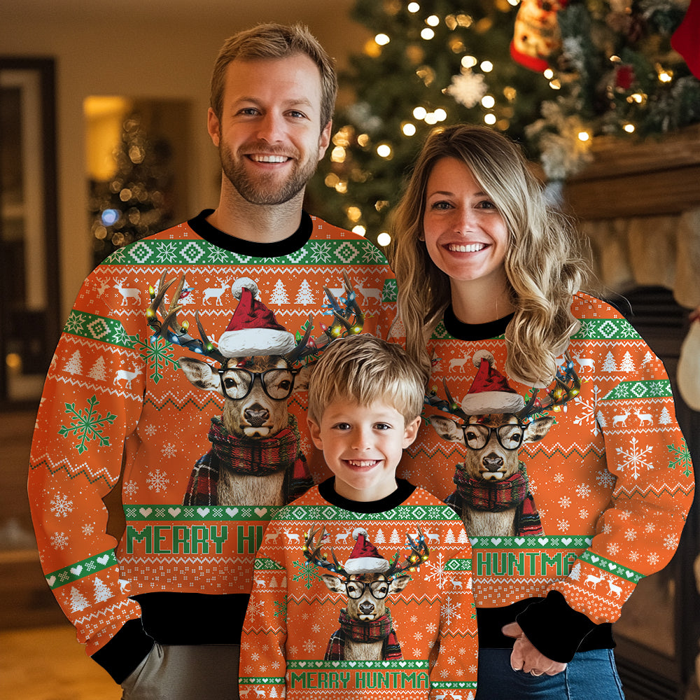 "Merry Huntmas" Deer Ugly Christmas Sweater