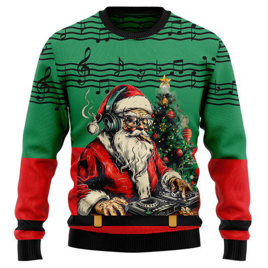 DJ Santa Claus Ugly Christmas Sweater