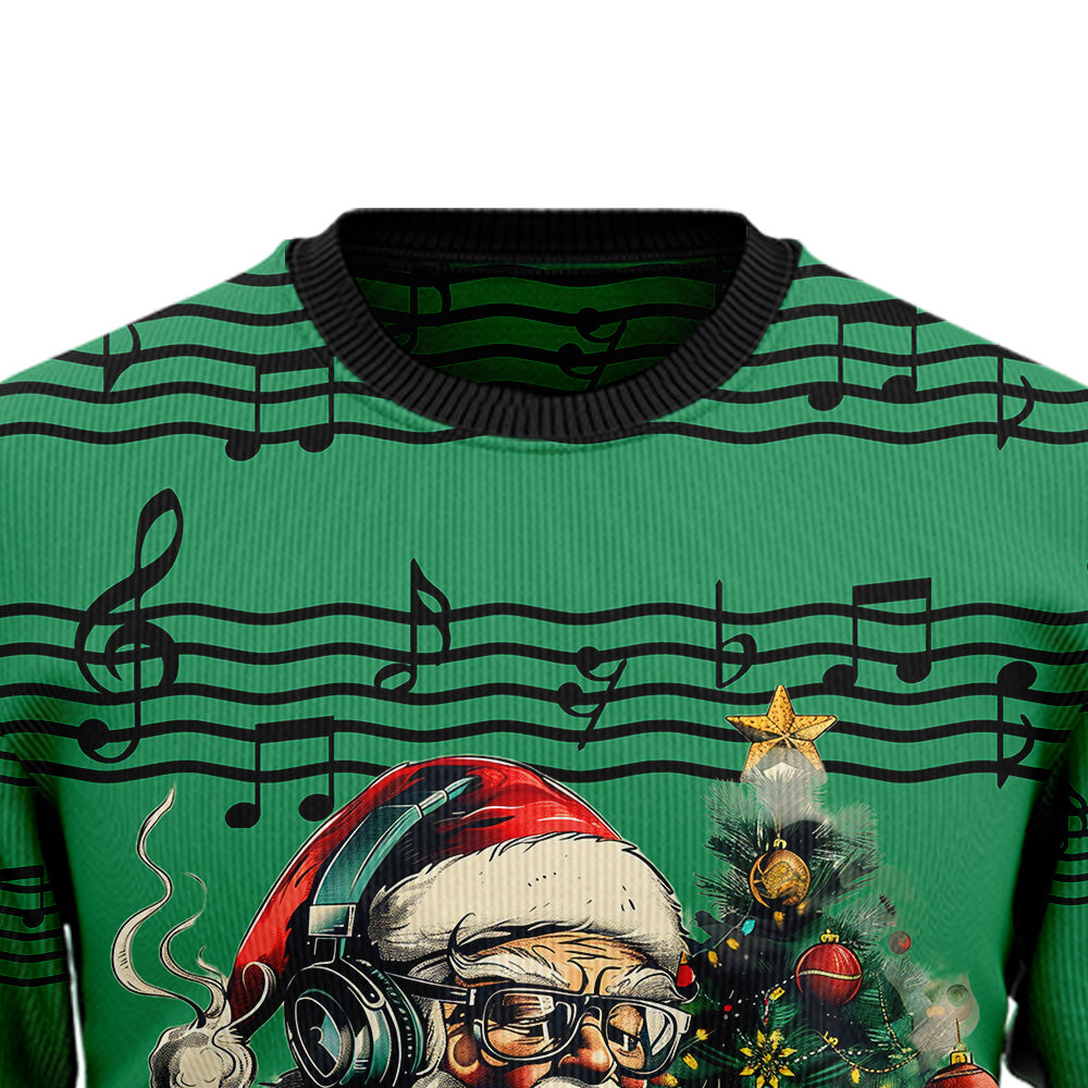 DJ Santa Claus Ugly Christmas Sweater