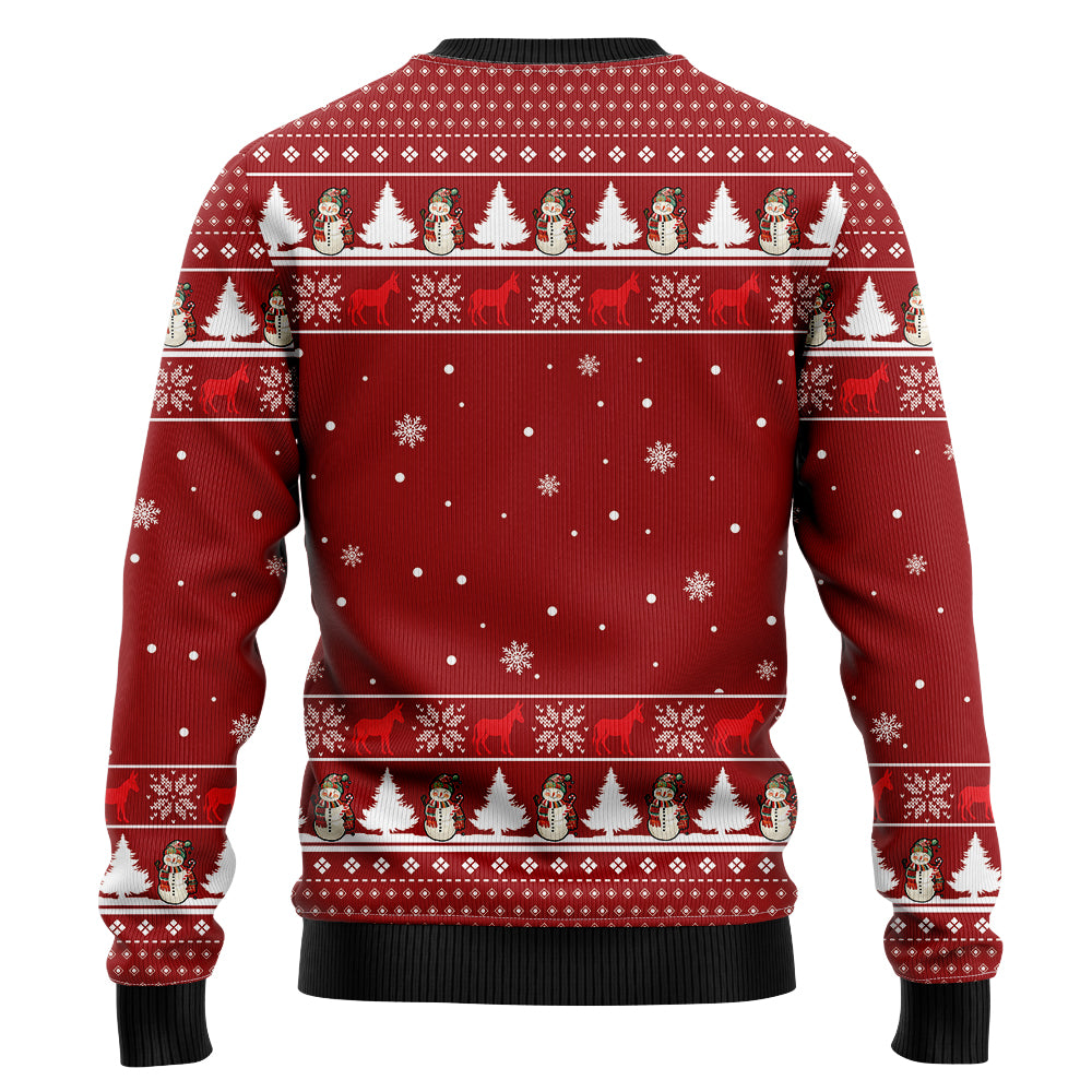 "Is This Jolly Enough" Funny Donkey Ugly Christmas Sweater