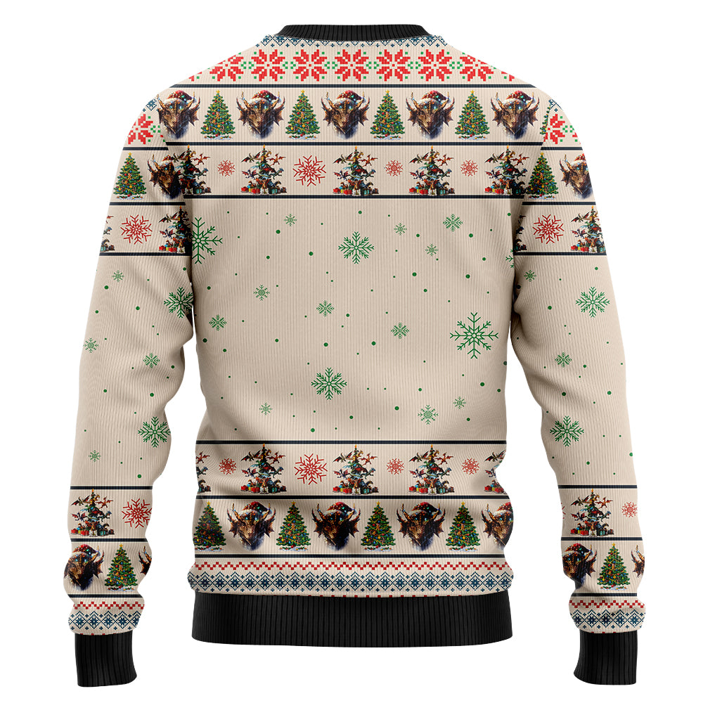 Fantasy Dragon Christmas Tree Ugly Christmas Sweater