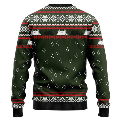 Bigfoot Drummer Ugly Christmas Sweater