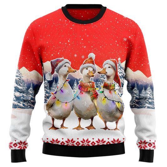 Festive Ducks Ugly Christmas Sweater