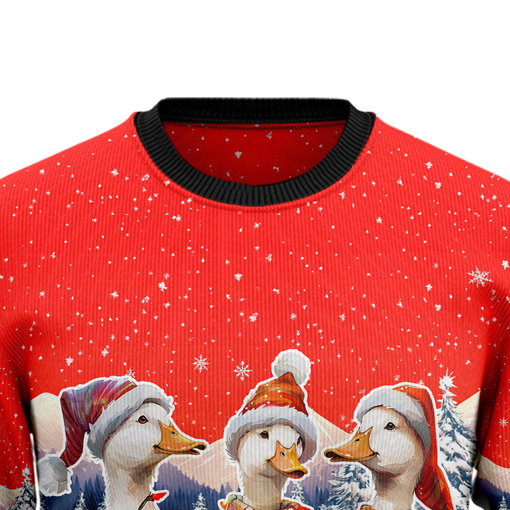 Festive Ducks Ugly Christmas Sweater