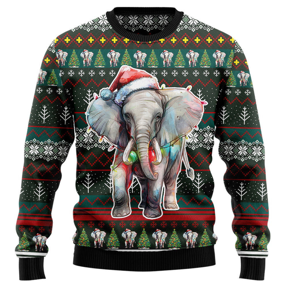 Festive Elephant Ugly Christmas Sweater
