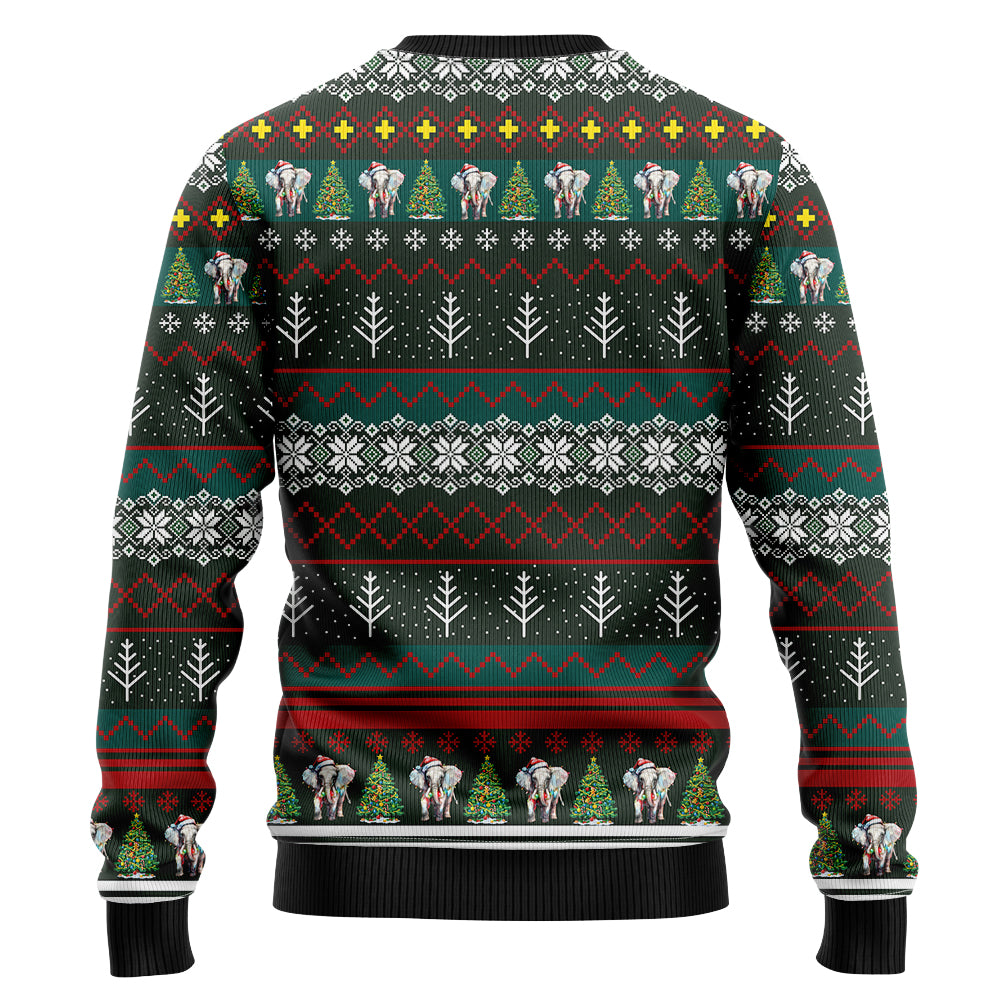 Festive Elephant Ugly Christmas Sweater