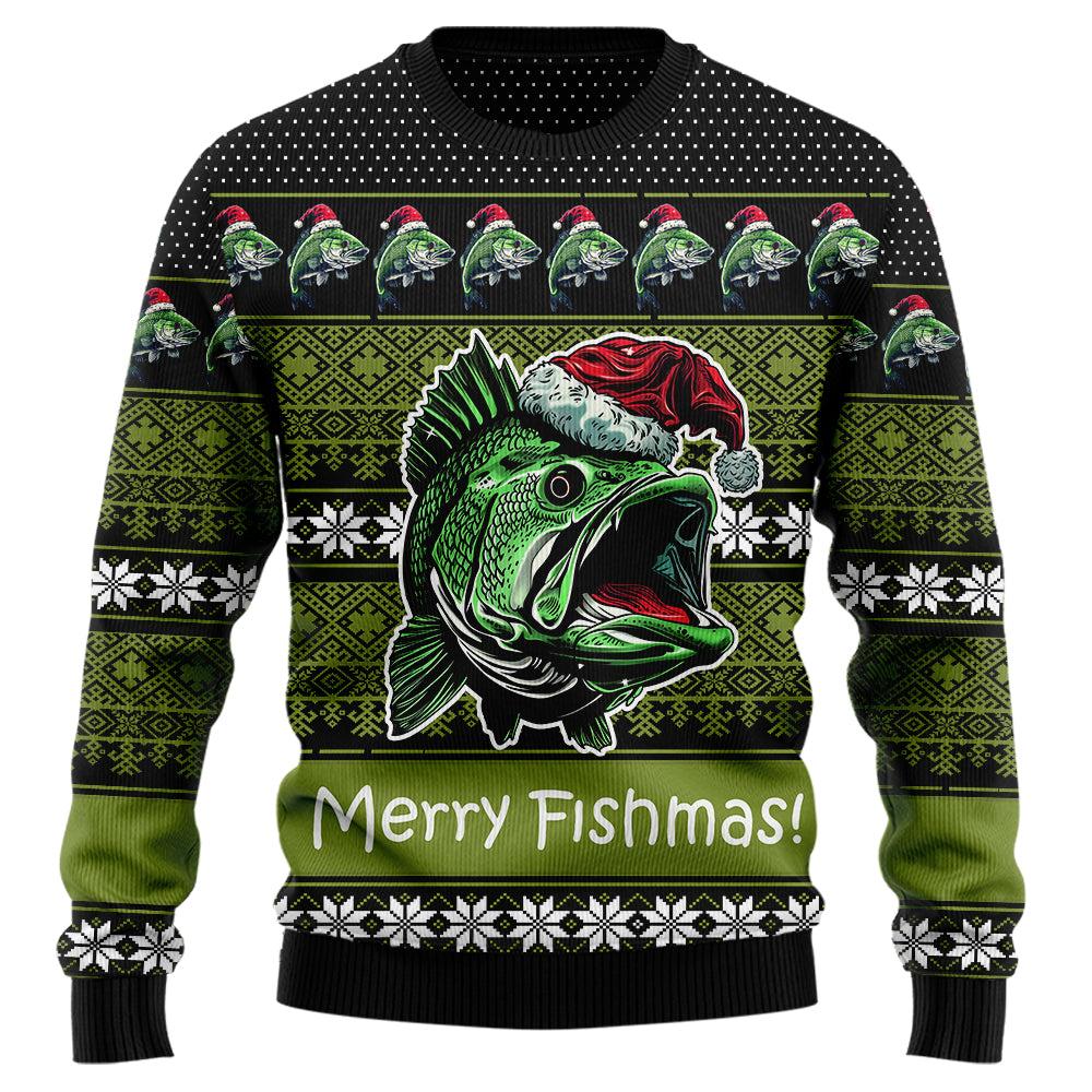 Bass Fishing Ugly Christmas Sweater