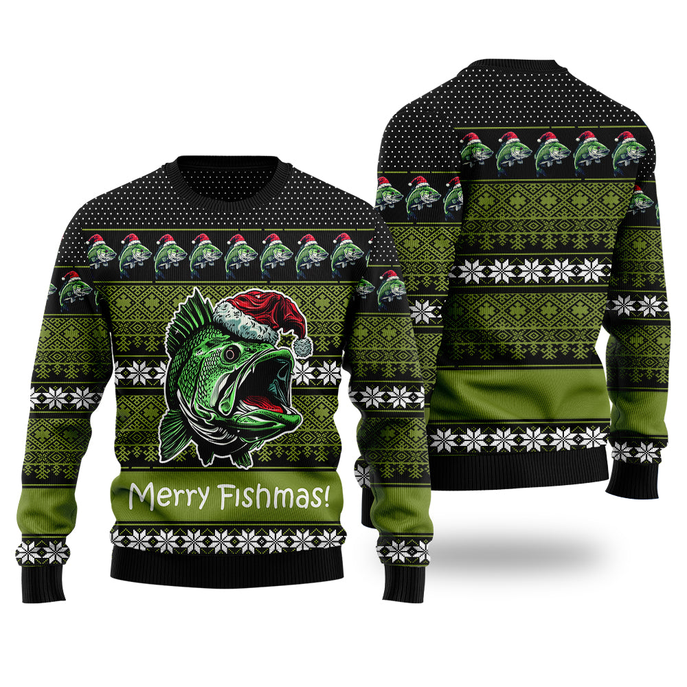 Bass Fishing Ugly Christmas Sweater