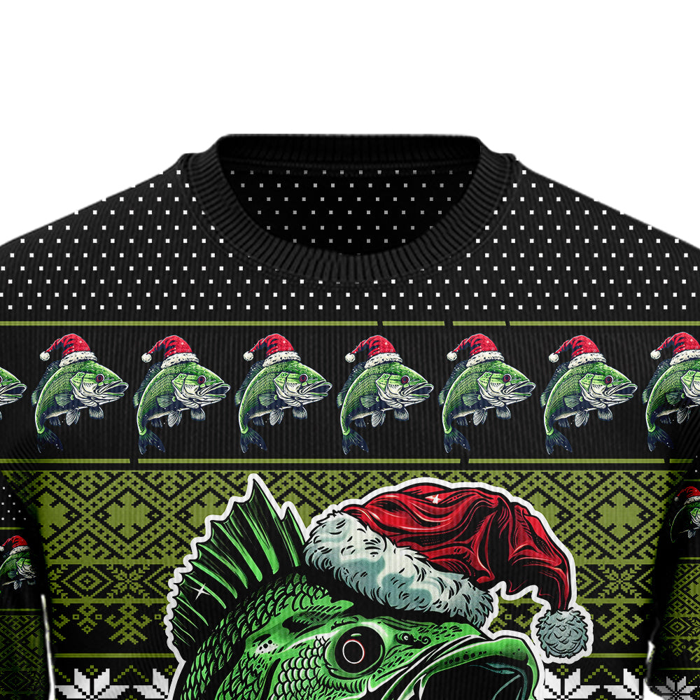Bass Fishing Ugly Christmas Sweater