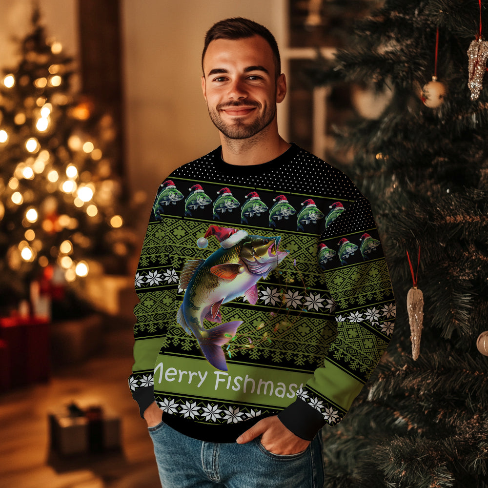 Merry Fishmas Ugly Christmas Sweater
