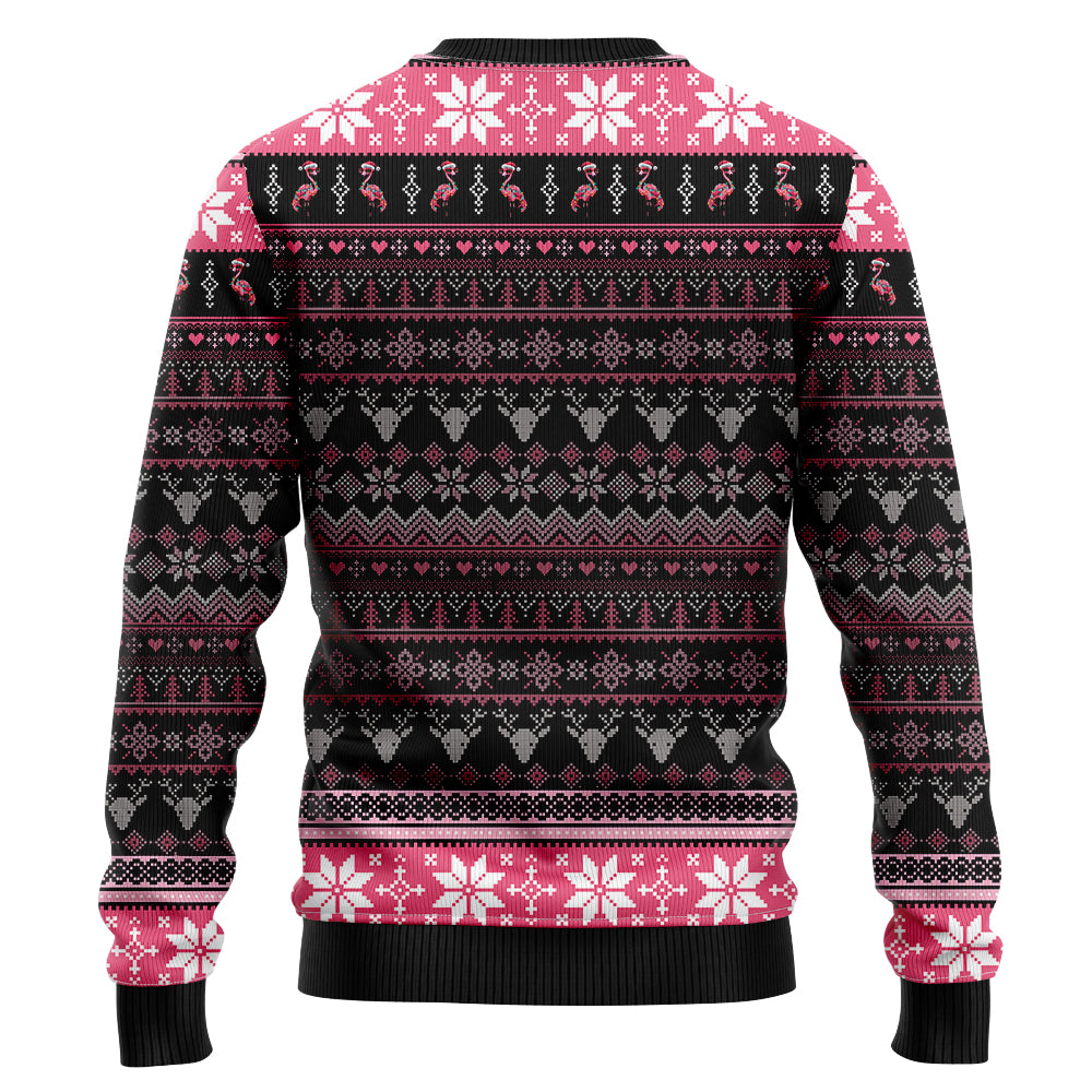 Funny Naughty List Flamingo Ugly Christmas Sweater