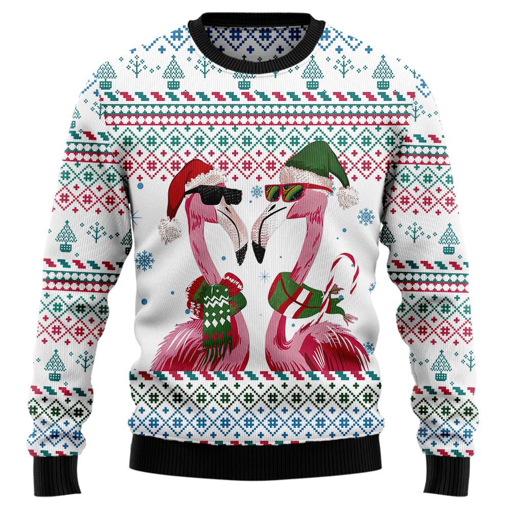 Tropical Flamingo Ugly Christmas Sweater