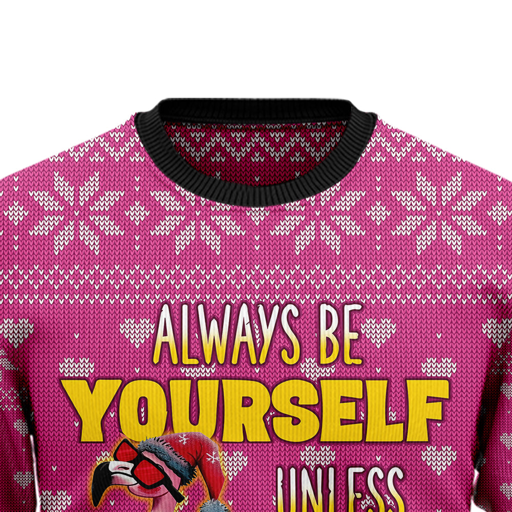 Always Be A Flamingo Ugly Christmas Sweater