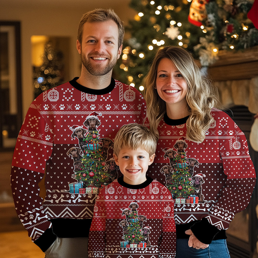 German Shorthaired Pointer Ugly Christmas Sweater, Funny Dog Holiday Sweatshirt, Cute Xmas Party Pullover Men Women