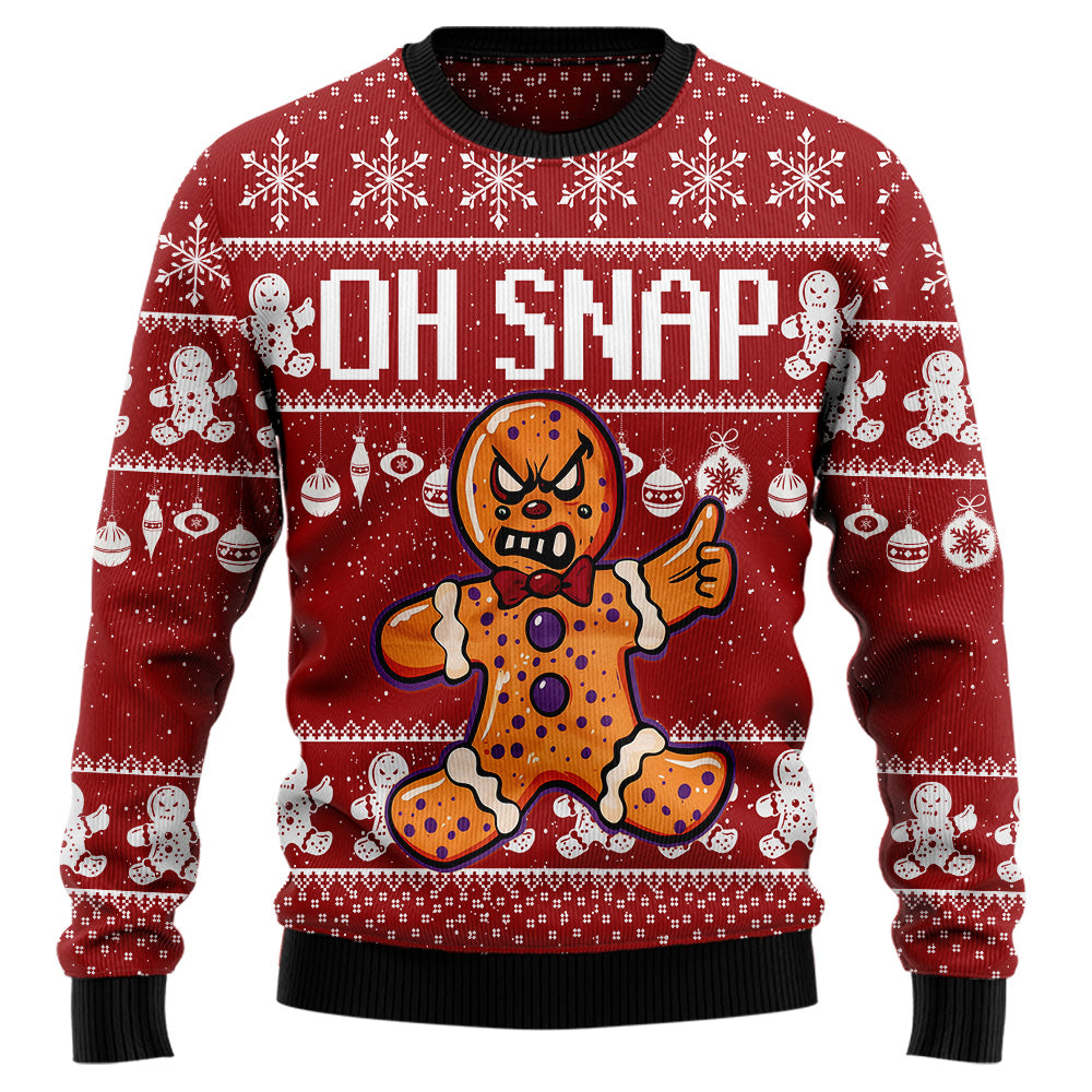 "Oh Snap" Gingerbread Man Ugly Christmas Sweater