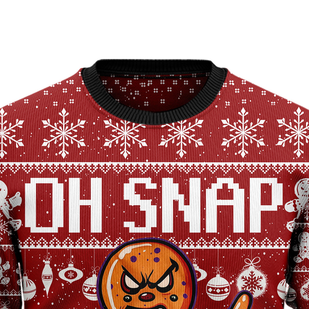 "Oh Snap" Gingerbread Man Ugly Christmas Sweater