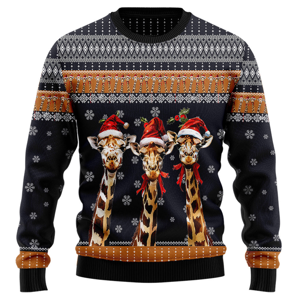Festive Giraffes Ugly Christmas Sweater