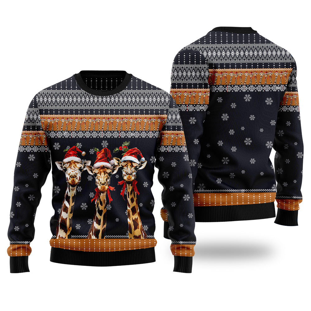 Festive Giraffes Ugly Christmas Sweater
