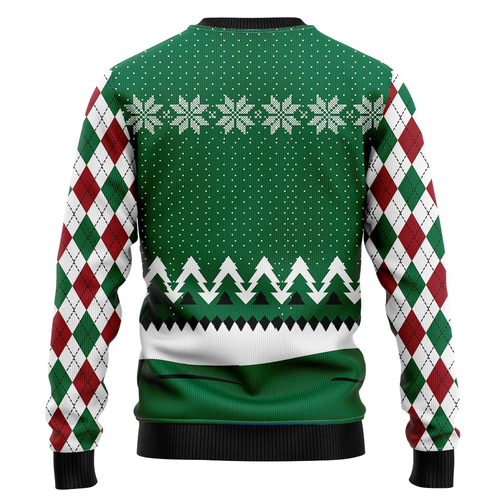 Golfer Santa Claus Ugly Christmas Sweater