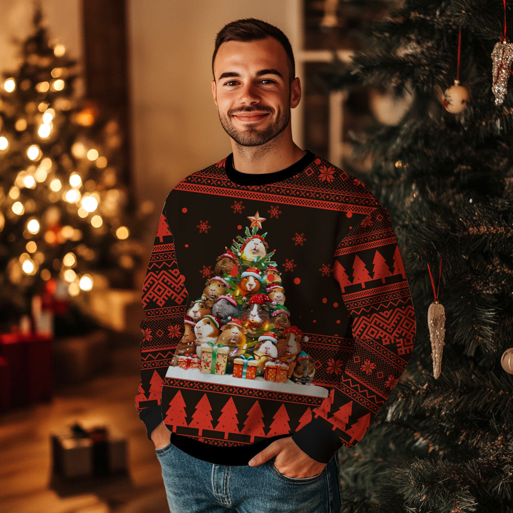 Guinea Pig Christmas Tree Ugly Christmas Sweater