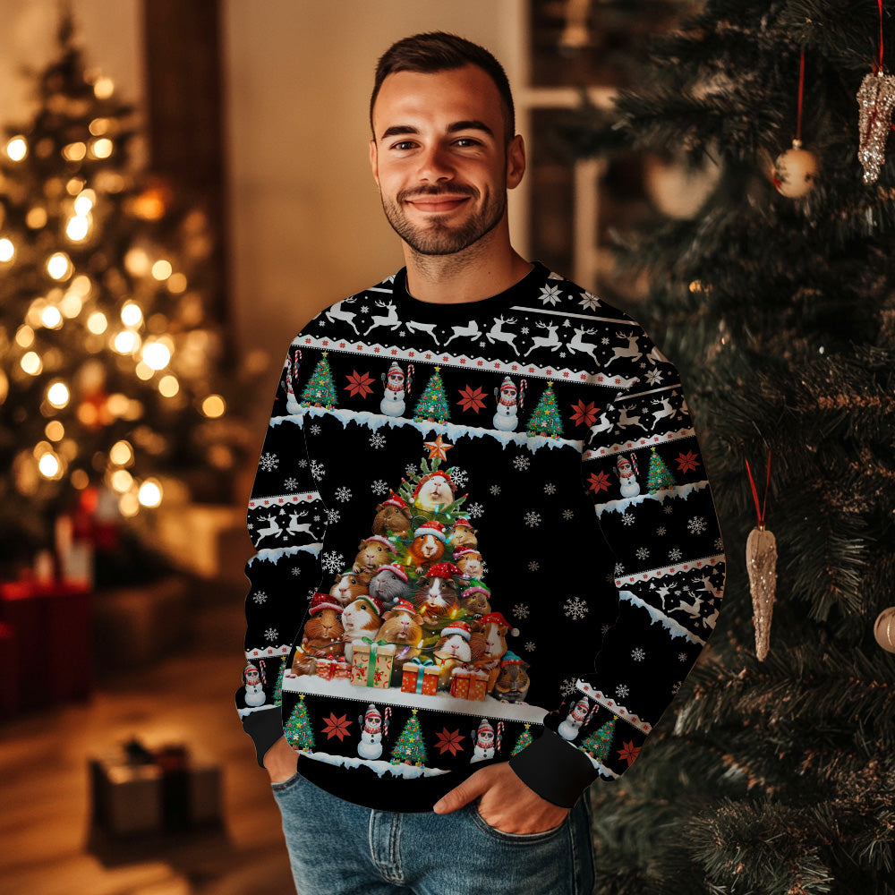 Cute Guinea Pig Christmas Tree Ugly Sweater