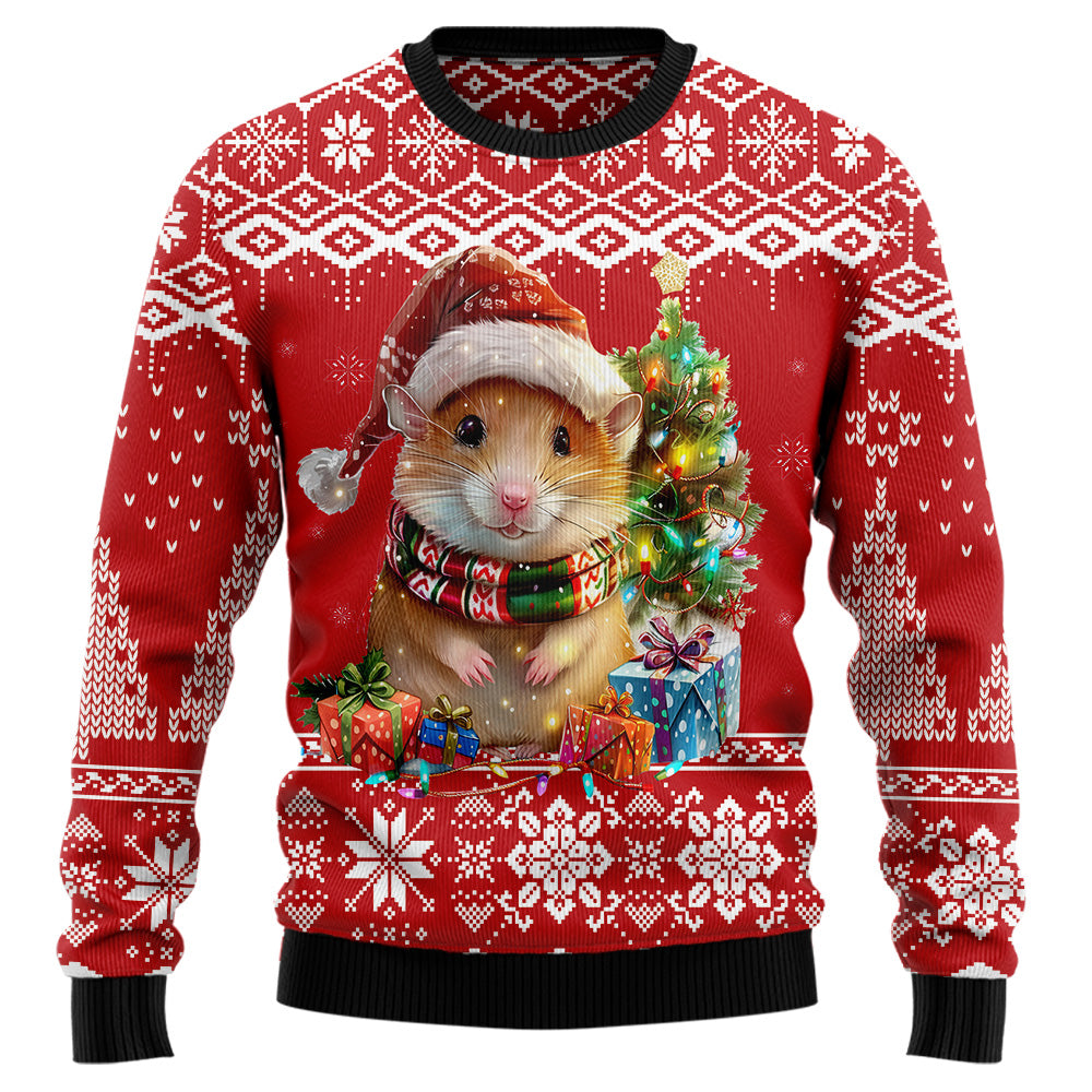 Festive Hamster Ugly Christmas Sweater
