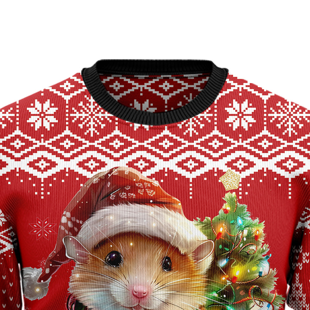 Festive Hamster Ugly Christmas Sweater