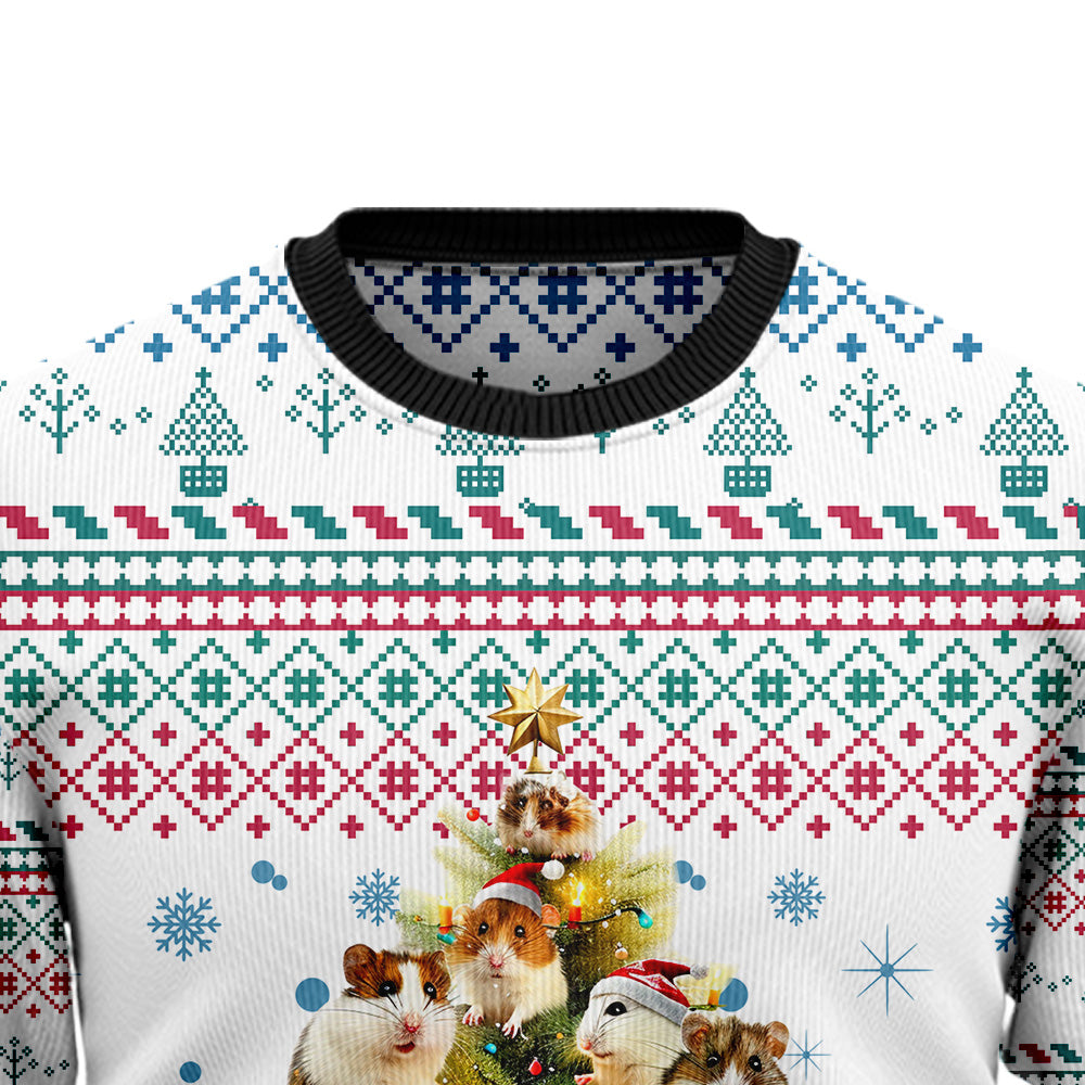 Hamster Christmas Tree Ugly Christmas Sweater