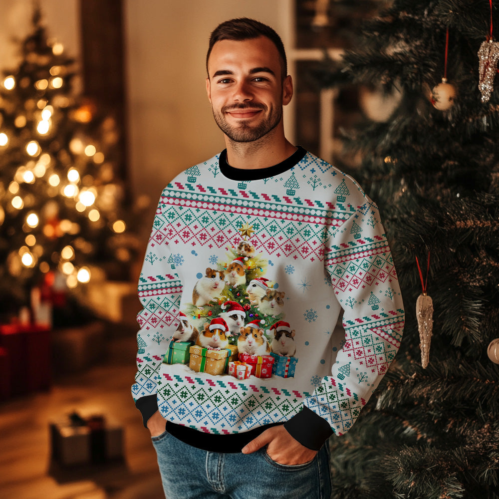 Hamster Christmas Tree Ugly Christmas Sweater