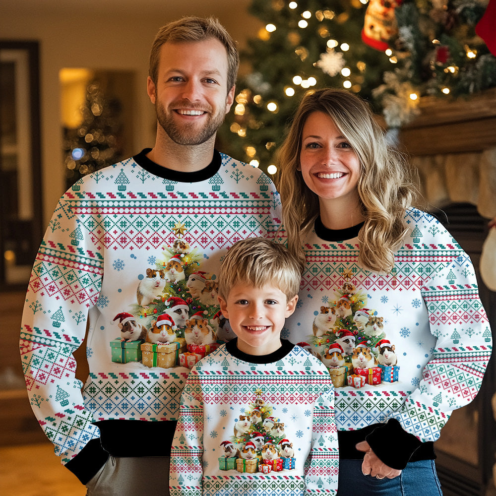 Hamster Christmas Tree Ugly Christmas Sweater