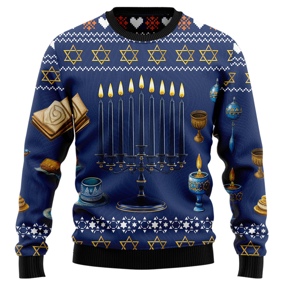 Hanukkah Menorah Ugly Sweater