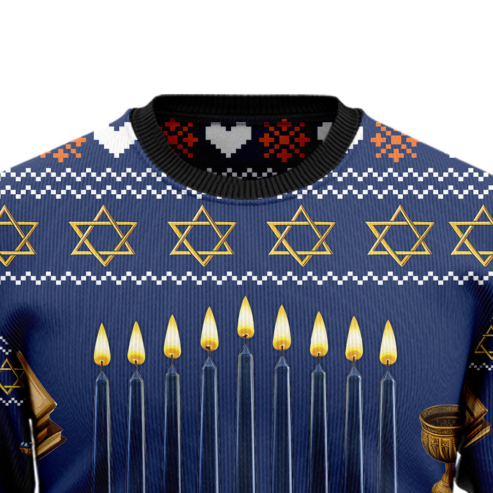 Hanukkah Menorah Ugly Sweater