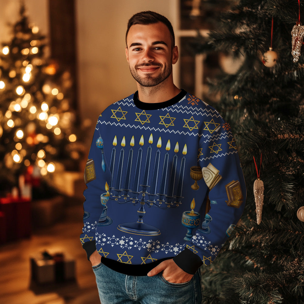 Hanukkah Menorah Ugly Sweater