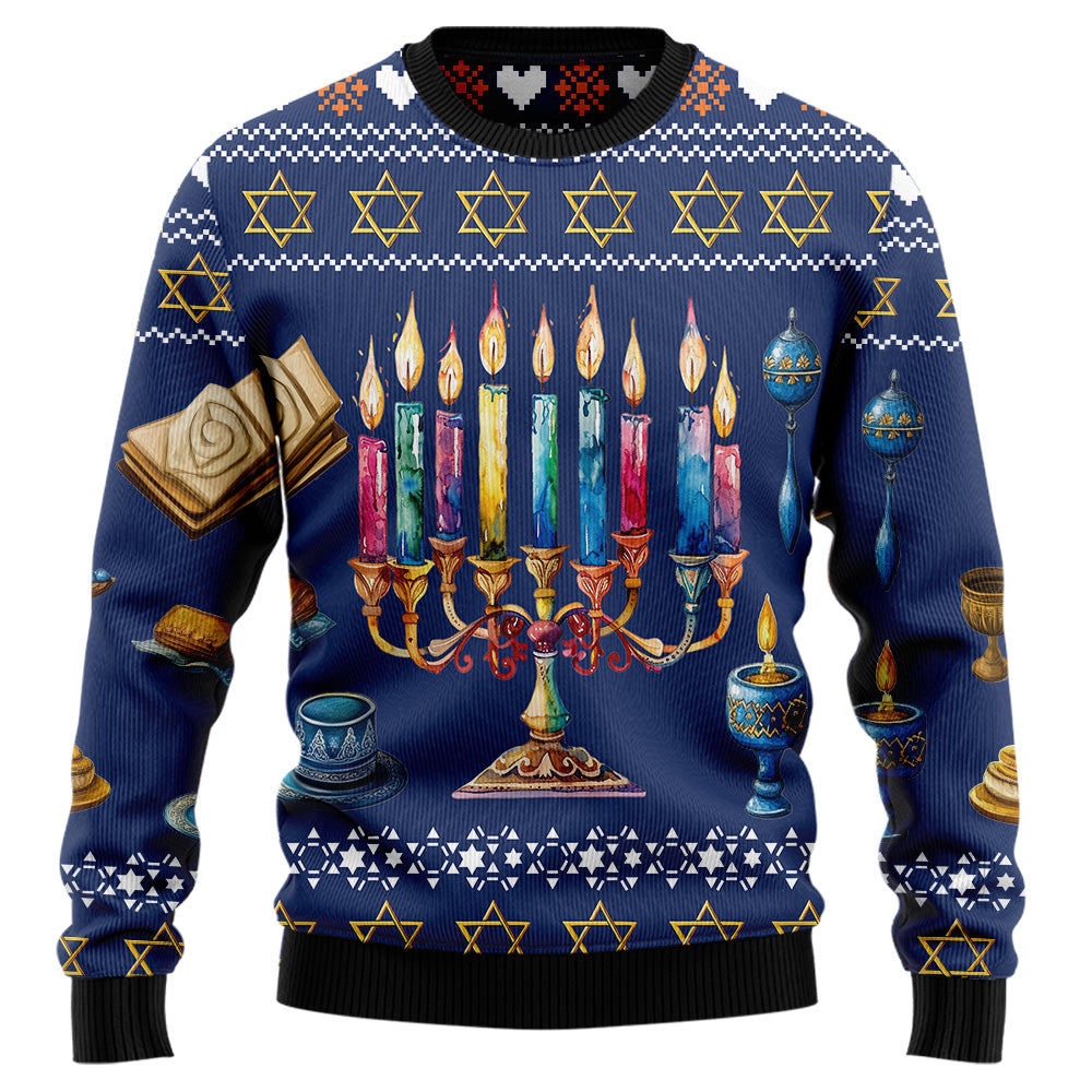 Festive Hanukkah Ugly Sweater