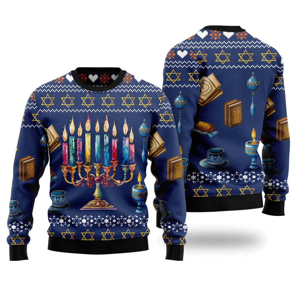 Festive Hanukkah Ugly Sweater