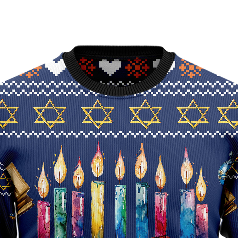 Festive Hanukkah Ugly Sweater