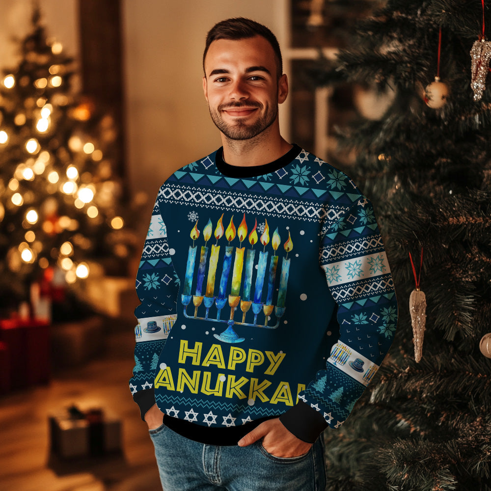 Happy Hanukkah Jewish Ugly Sweater