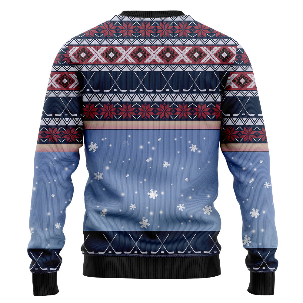 Best Pucking Christmas Ever Hockey Santa Ugly Christmas Sweater