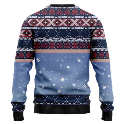 Best Pucking Christmas Ever Hockey Santa Ugly Christmas Sweater