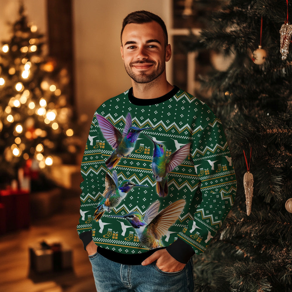 Hummingbird Ugly Christmas Sweater