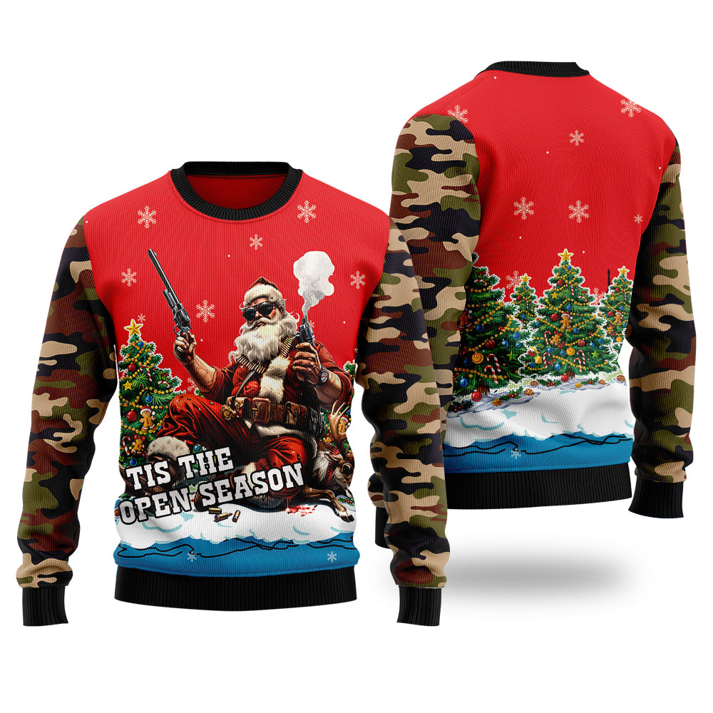 Tis the Open Season Hunting Ugly Christmas Sweater