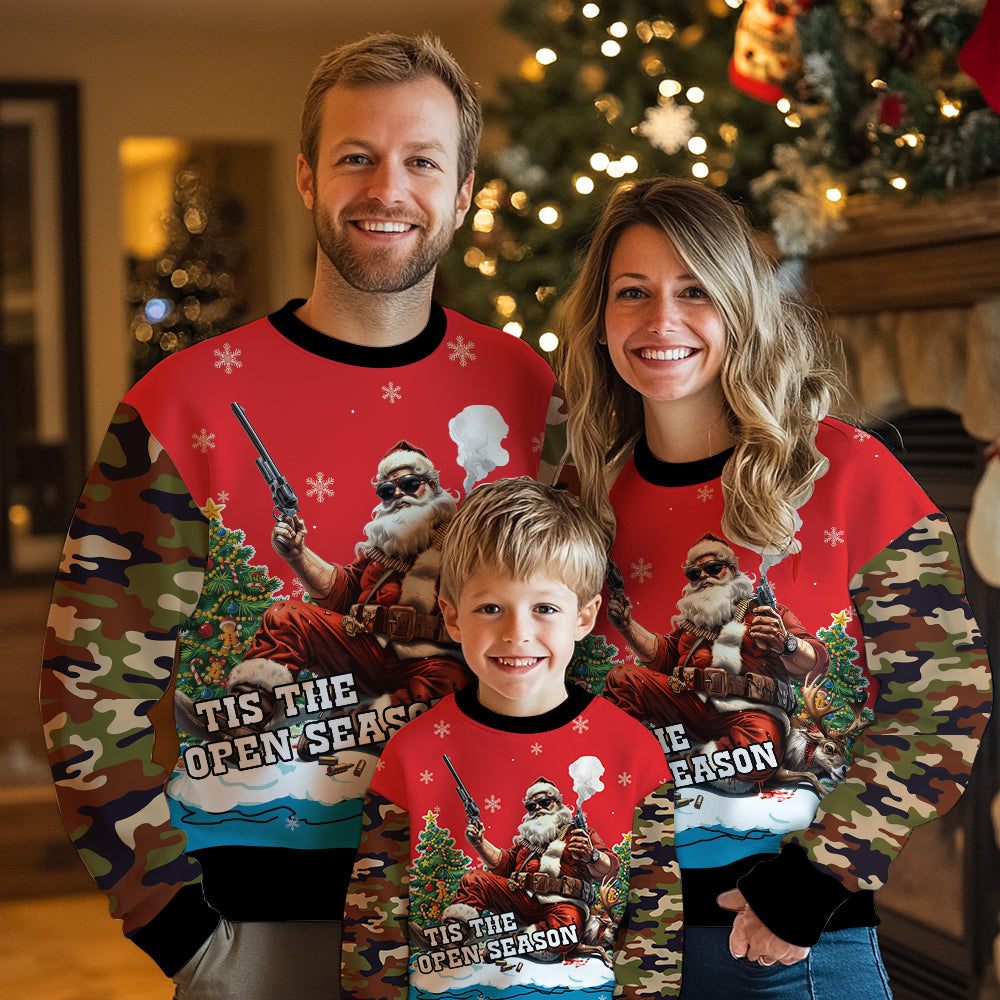Tis the Open Season Hunting Ugly Christmas Sweater