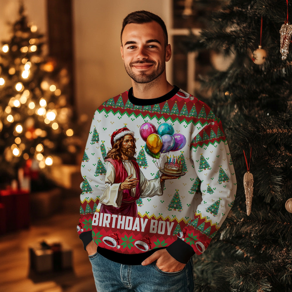Birthday Boy Jesus Ugly Christmas Sweater