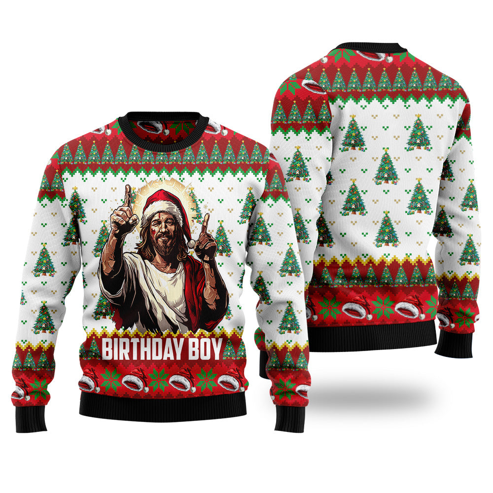 Jesus Birthday Boy Ugly Christmas Sweater