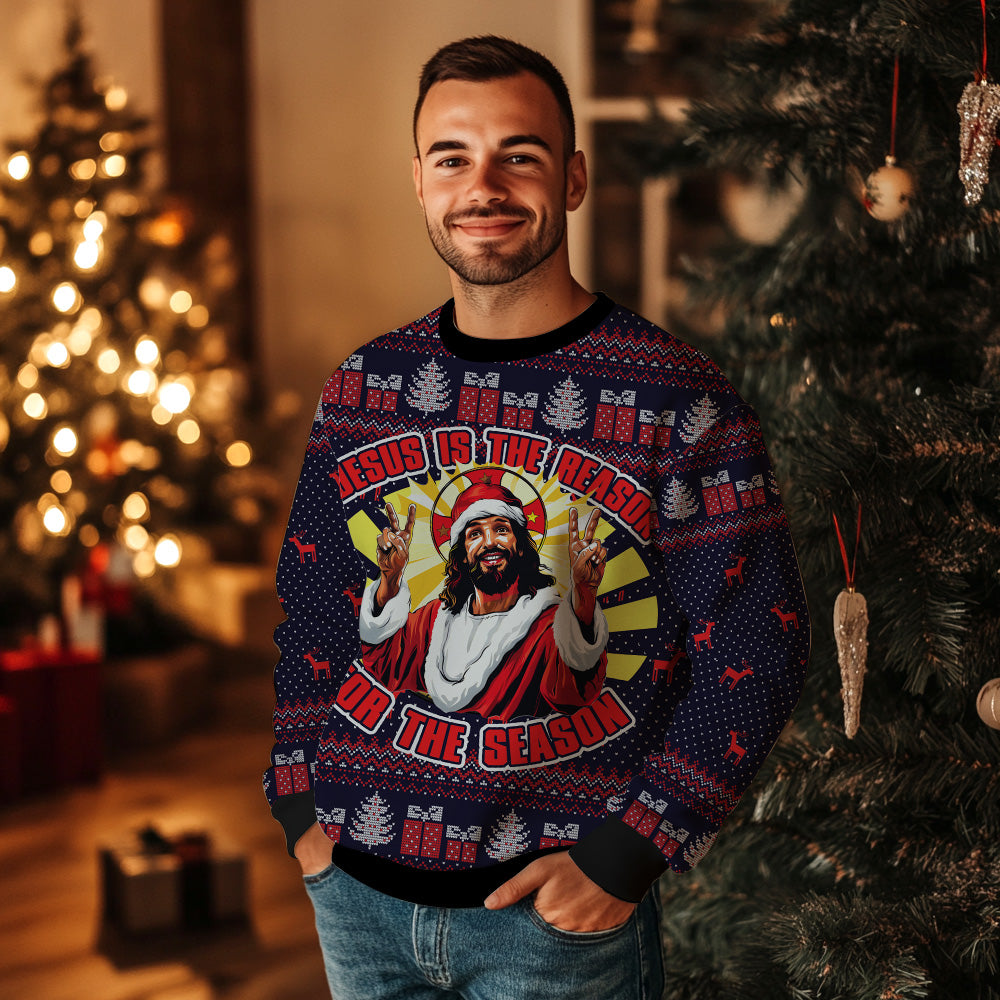 Jesus Is The Reason For The Season Ugly Christmas Sweater