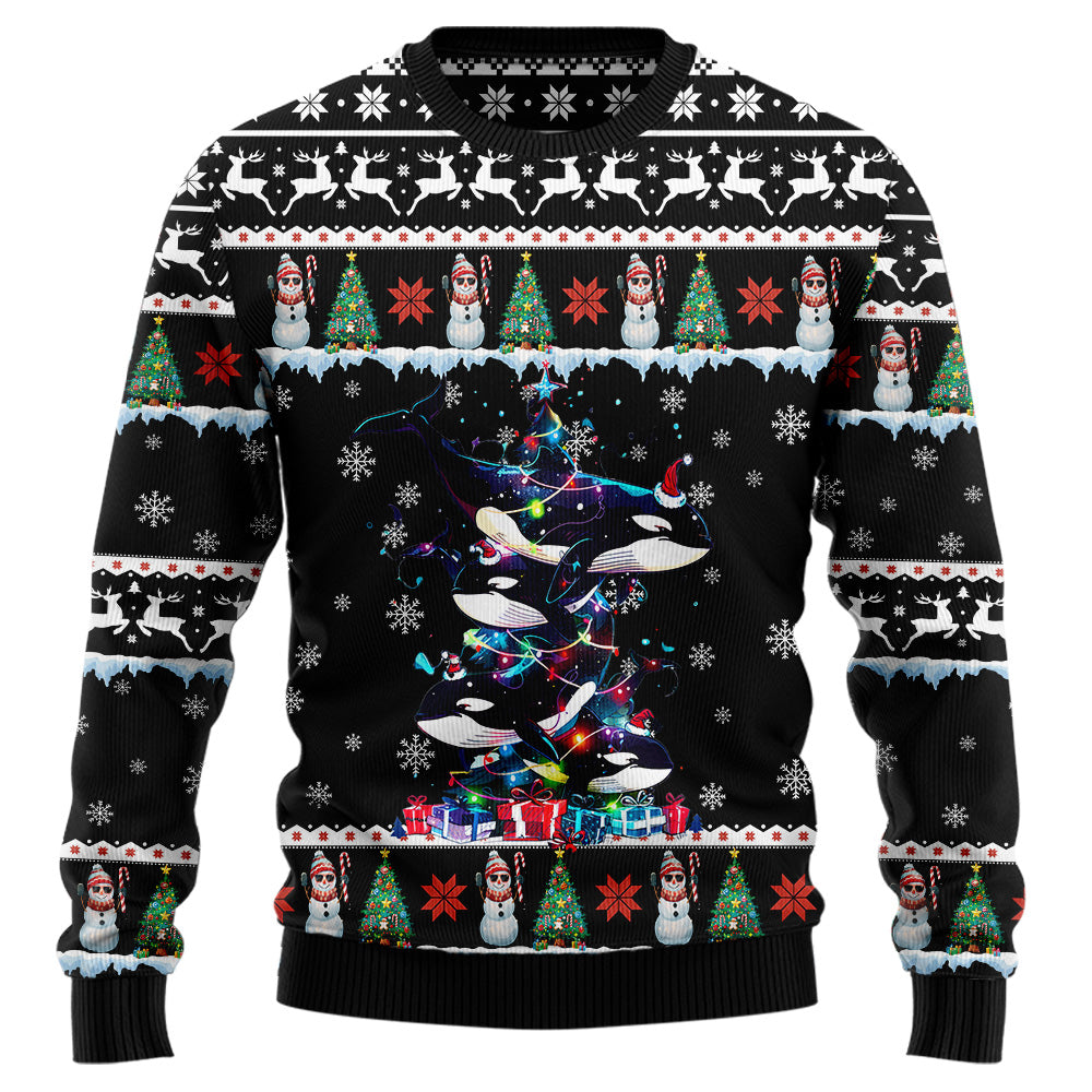 Orca Christmas Tree Ugly Christmas Sweater