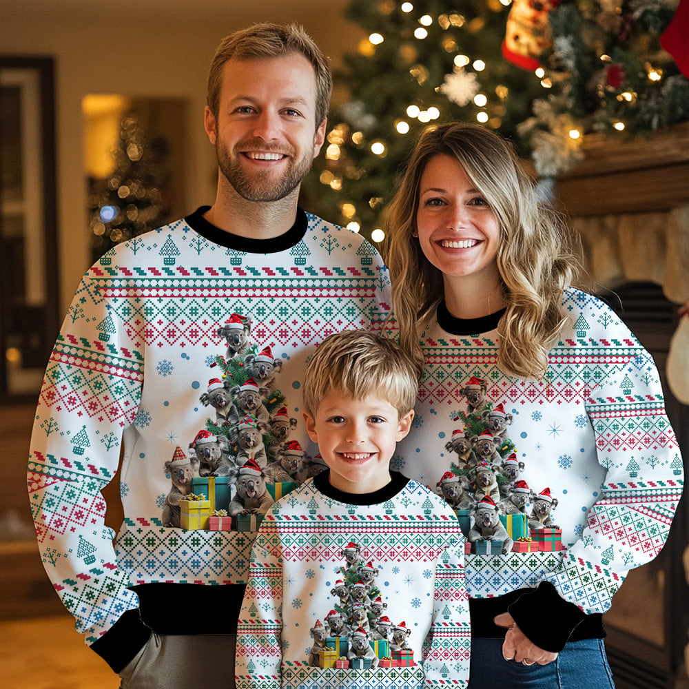 Koala Christmas Tree Ugly Sweater