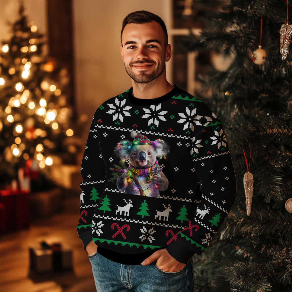 Festive Koala Ugly Christmas Sweater