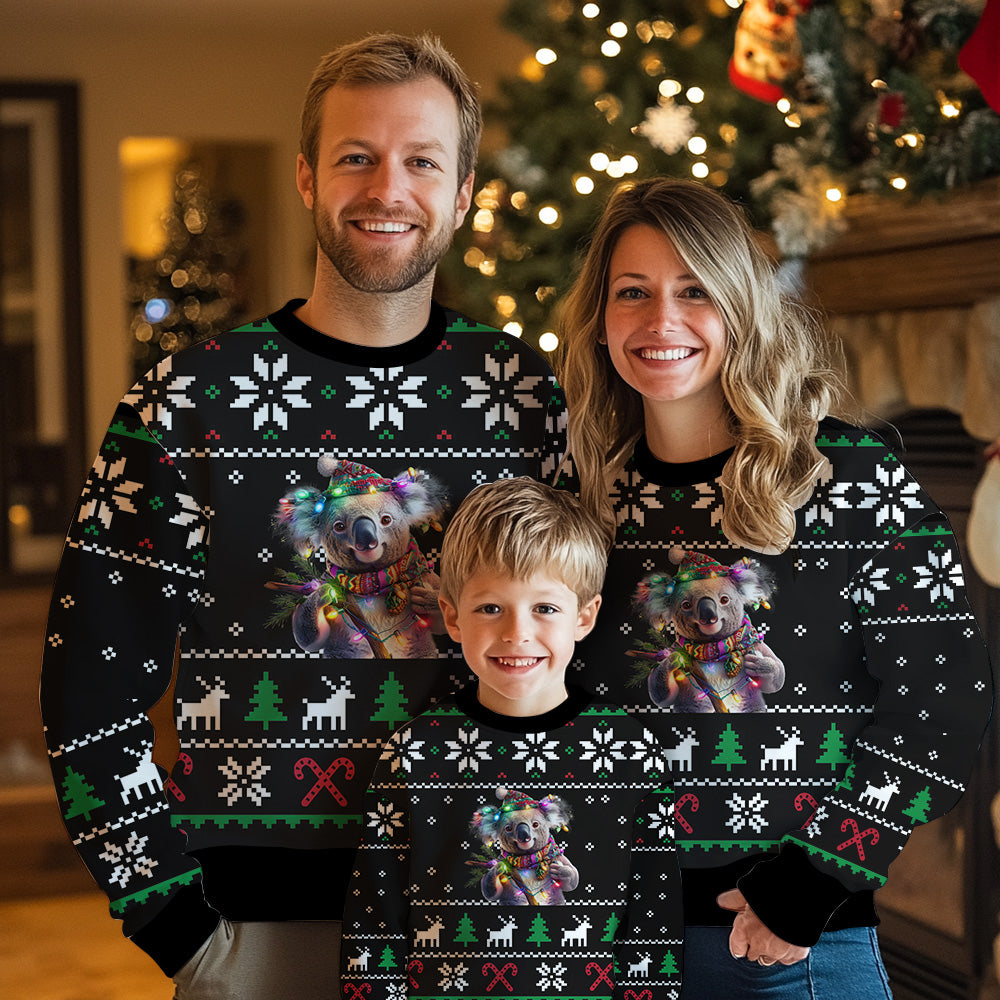 Festive Koala Ugly Christmas Sweater