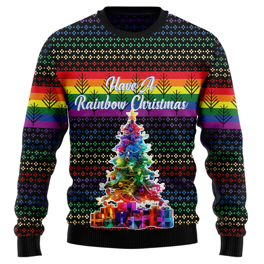 Have A Rainbow Christmas LGBTQ Ugly Christmas Sweater